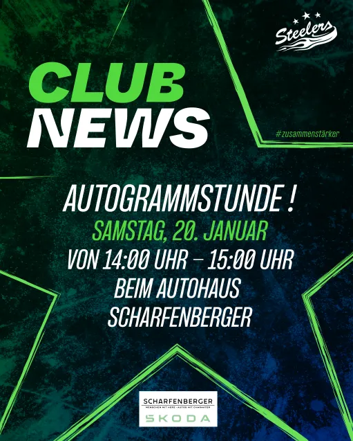 Autogrammstunde bei unserem Partner Autohaus Scharfenberger