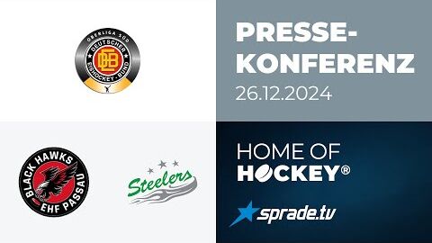 26.12.2024 - Pressekonferenz - EHF Passau Black Hawks vs. Bietigheim Steelers