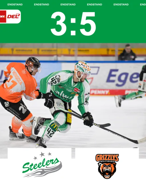 Wolfsburg gewinnt in Bietigheim - Steelers unterliegen mit 3:5