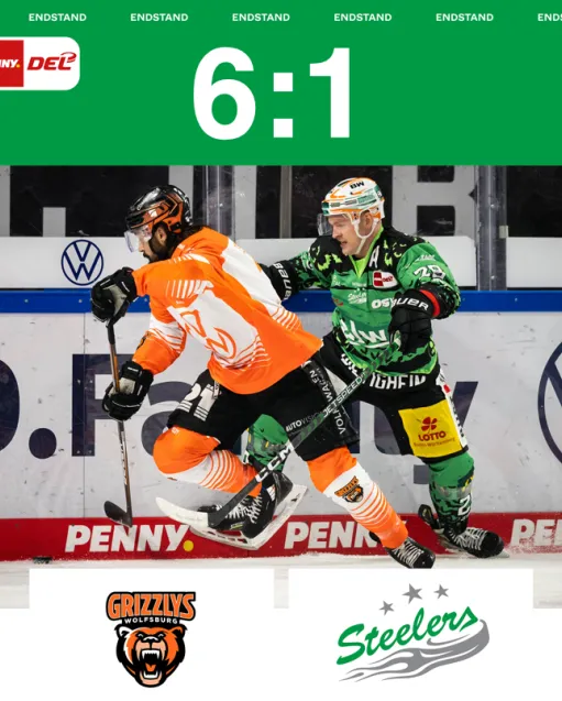 Nichts zu holen in Wolfsburg – Steelers unterliegen mit 1:6